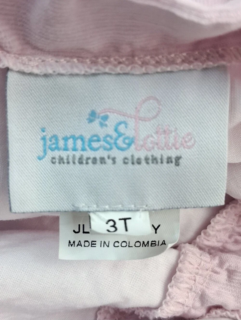 James & Lottie Pink Corduroy Peter Pan Collar Short Sleeve Pants Romper 3T